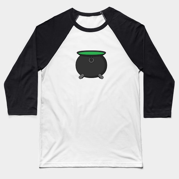 Witch Cauldron Baseball T-Shirt by BirdAtWork